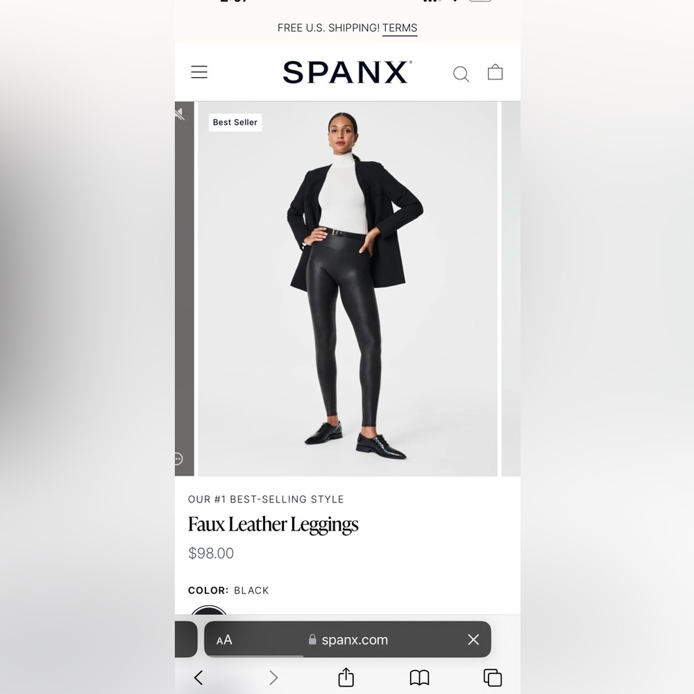 Spanx Leather leggings